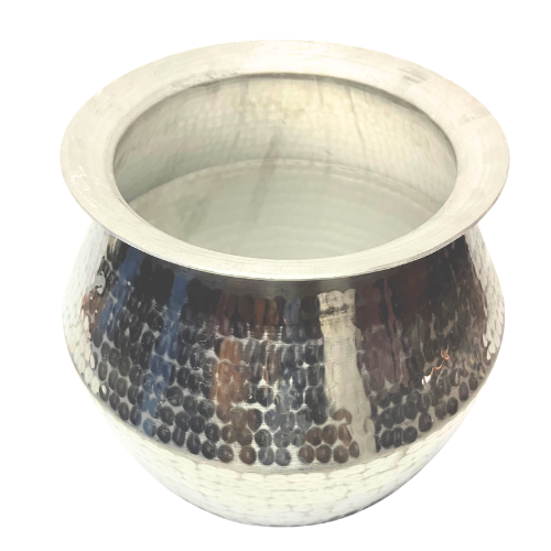 Hammered aluminium patila