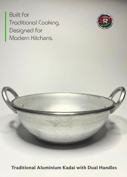 Traditional Aluminium Kadai with Dual Handles